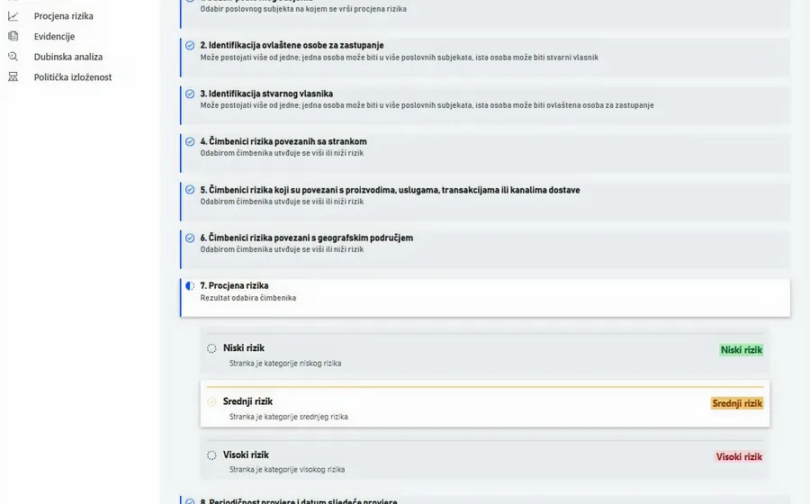 Prikaz A-count aplikacije